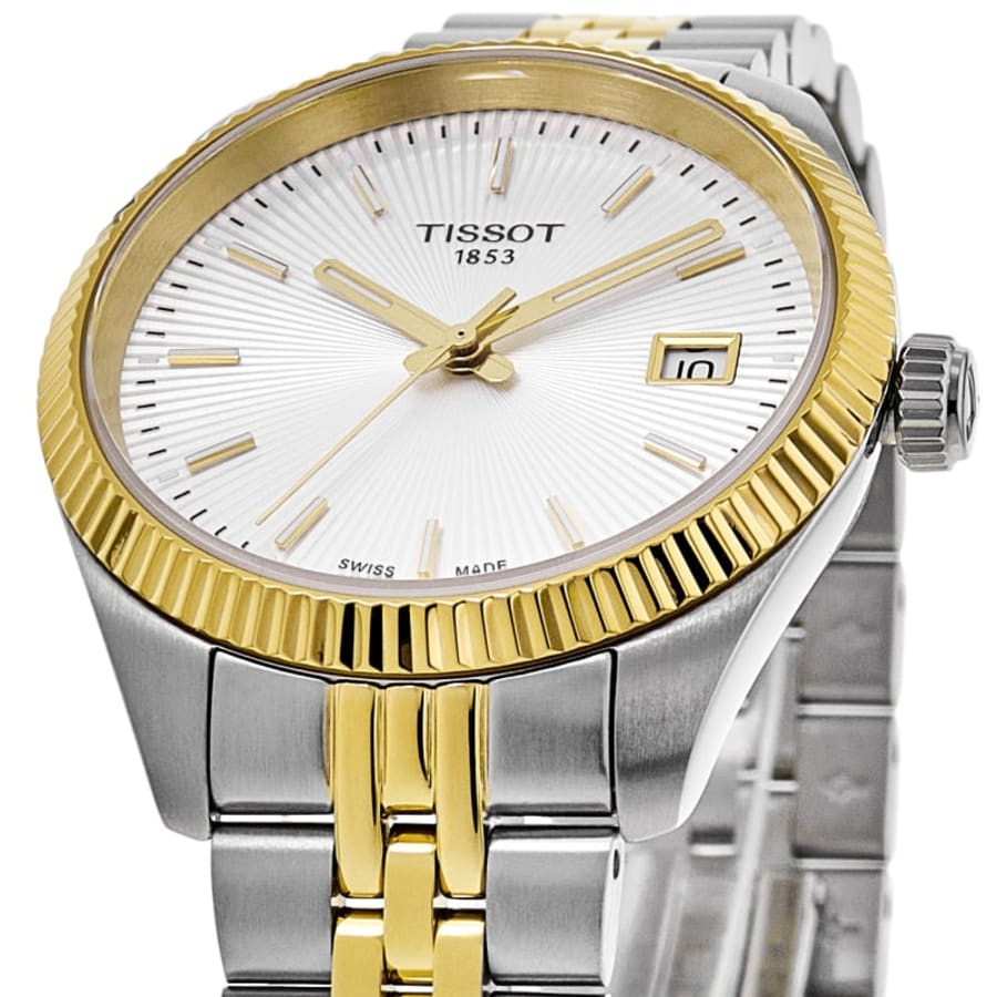 Tissot Ballade Quartz Silver Dial Two-Tone Yellow Gold PVD Steel Women's Watch T156.210.22.031.00