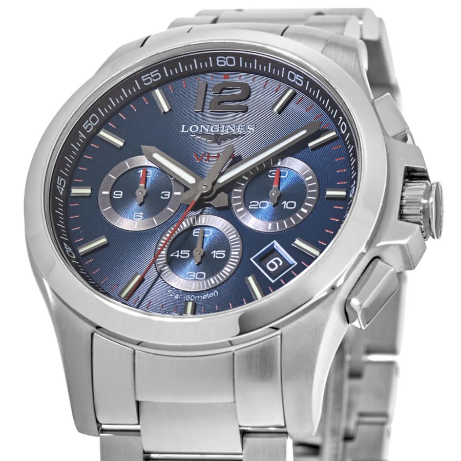 Longines Conquest V.H.P. Chronograph Blue Dial Steel Men's Watch L3.717.4.96.6
