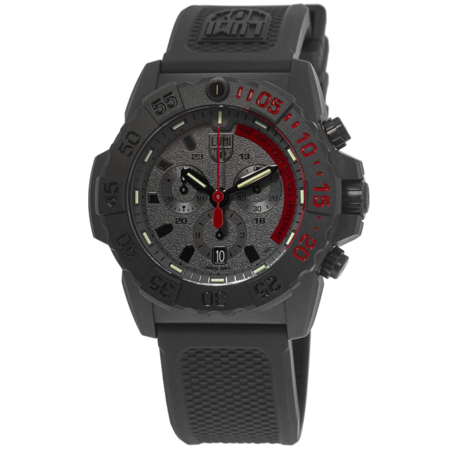 Luminox Navy Seal Chronograph Black Dial Black Rubber Strap Men's Watch XS.3581.EY