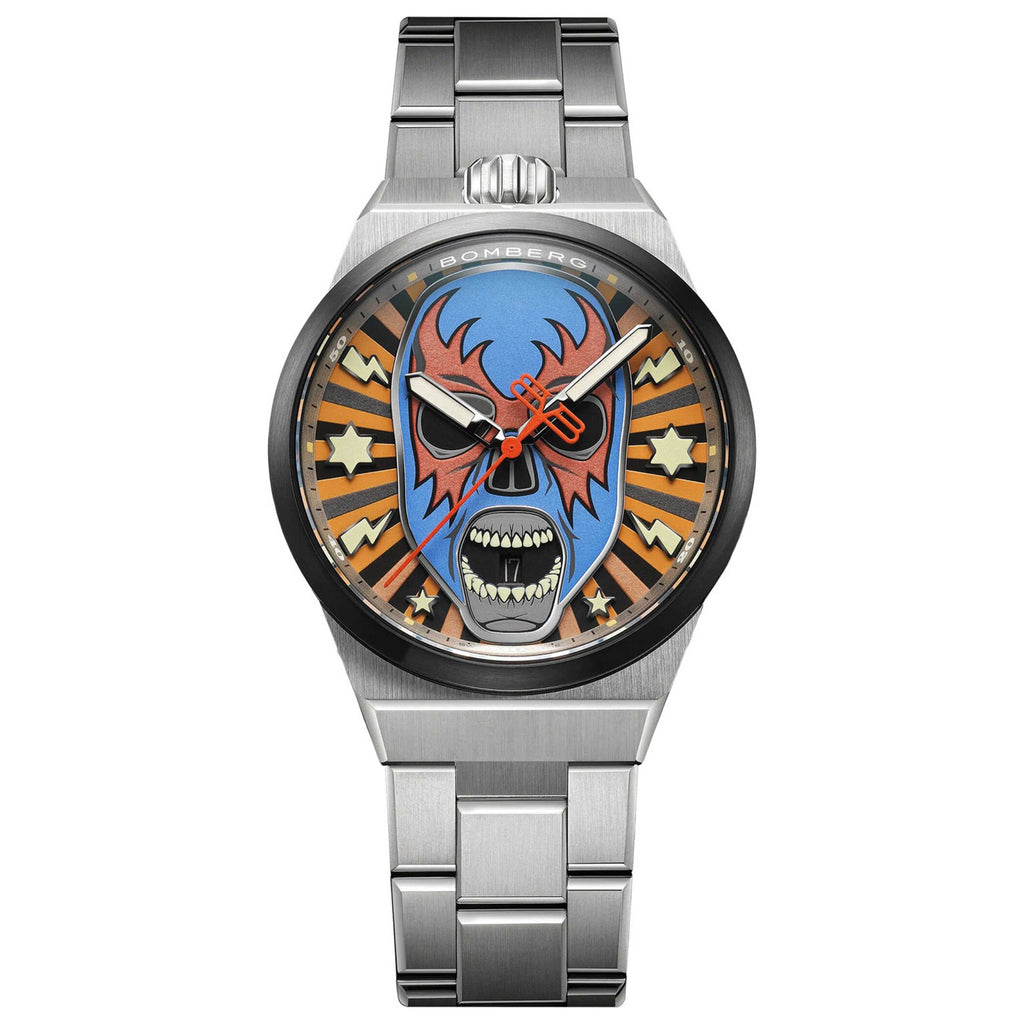 Bomberg Men's BOLT-68 Neo Lucha Libre 43mm Quartz Watch BF43H3SP.03-1.12