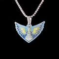 Dallas Wings Official WNBA Logo Pendant in White Gold