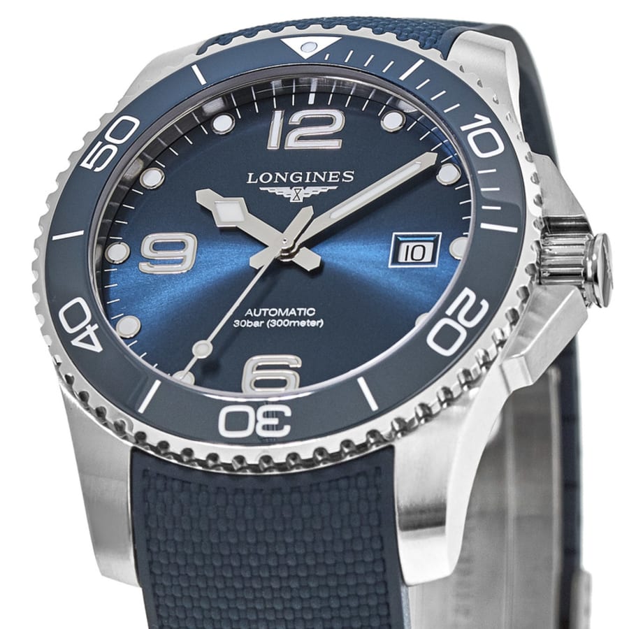 Longines HydroConquest Automatic Blue Dial Ceramic Rubber Strap Men's Watch L3.781.4.96.9