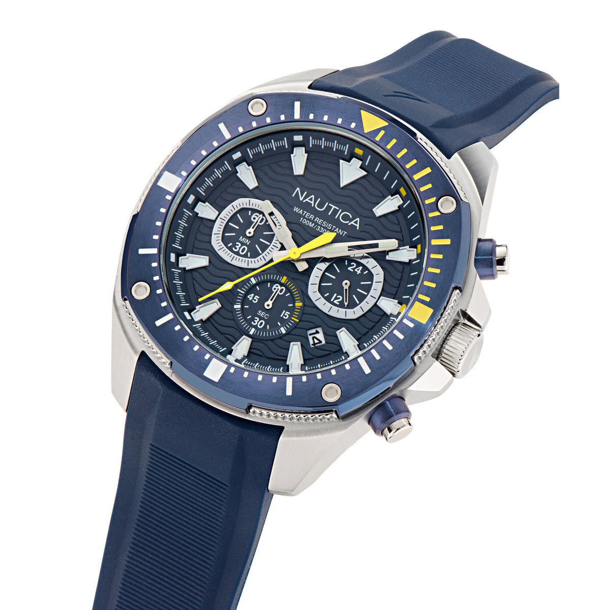 Nautica Nct Blue Sail Chronograph Silicone Watch