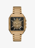 Hayes Oversized Brushed Beige Gold-Tone Sport Watch