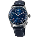 Longines Spirit Zulu Time Blue Dial Leather Strap Men's Watch