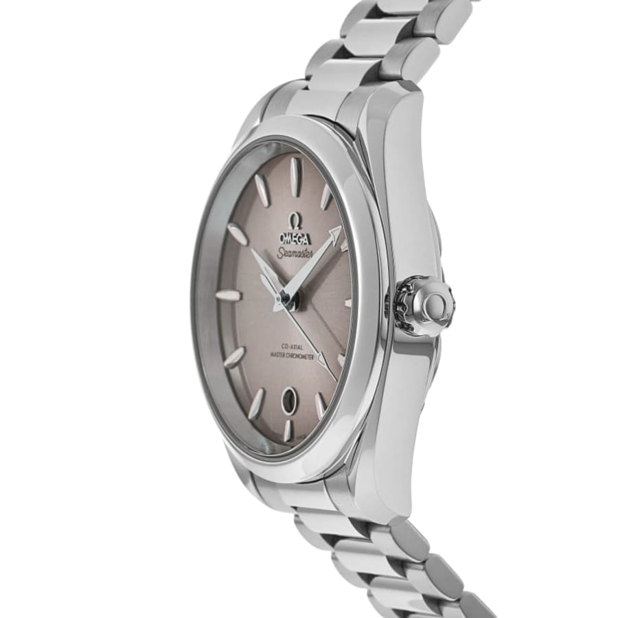 Omega Seamaster Aqua Terra Shades Automatic Chronometer 34mm Brown Dial Steel Women's Watch 220.10.34.20.09.001