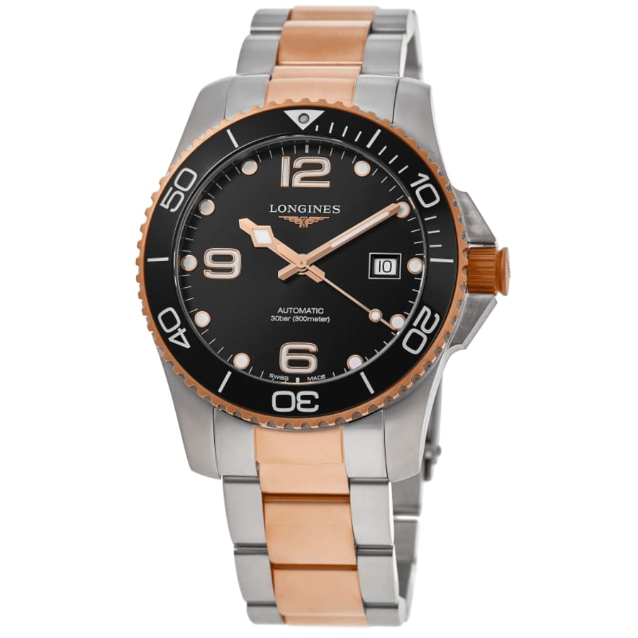 Longines HydroConquest Automatic 41mm Black Dial Two Tone  Men's Watch L3.781.3.58.7