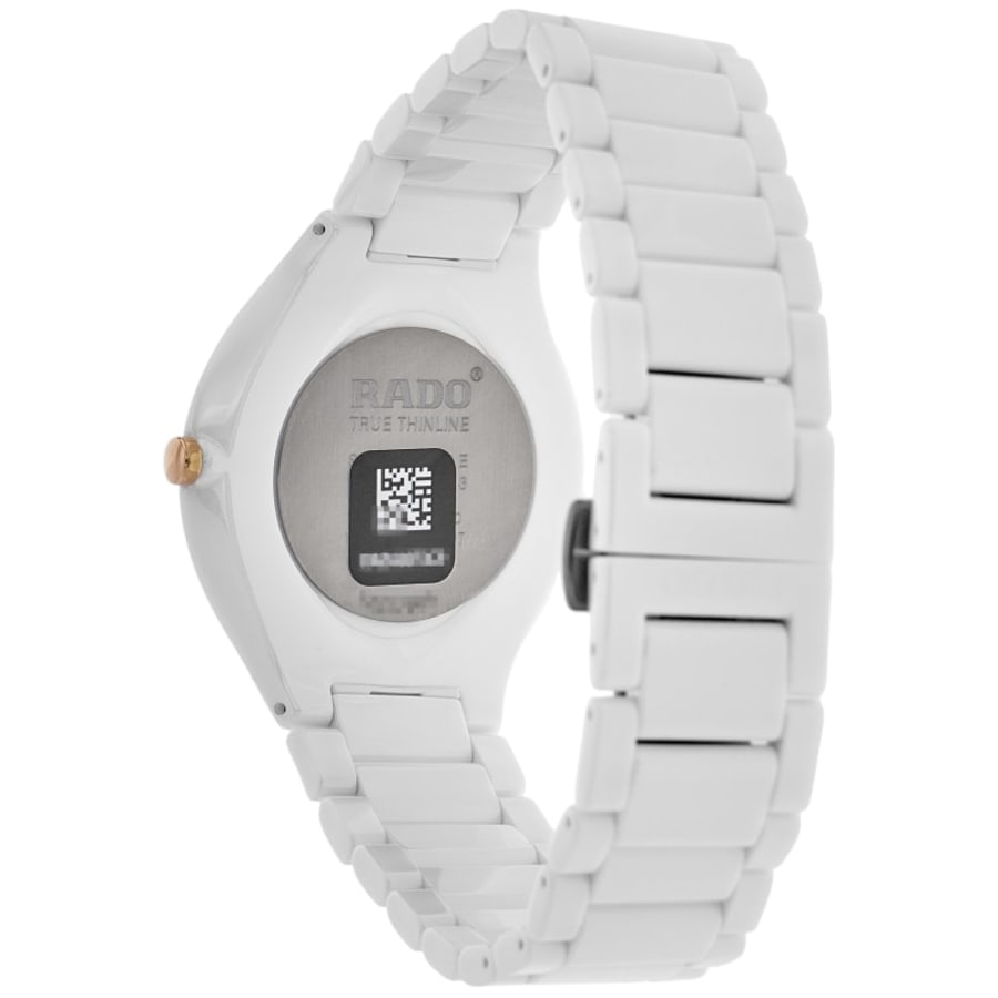 Rado True Thinline L Quartz 39mm White Diamond Dial Ceramic Unisex Watch R27957909