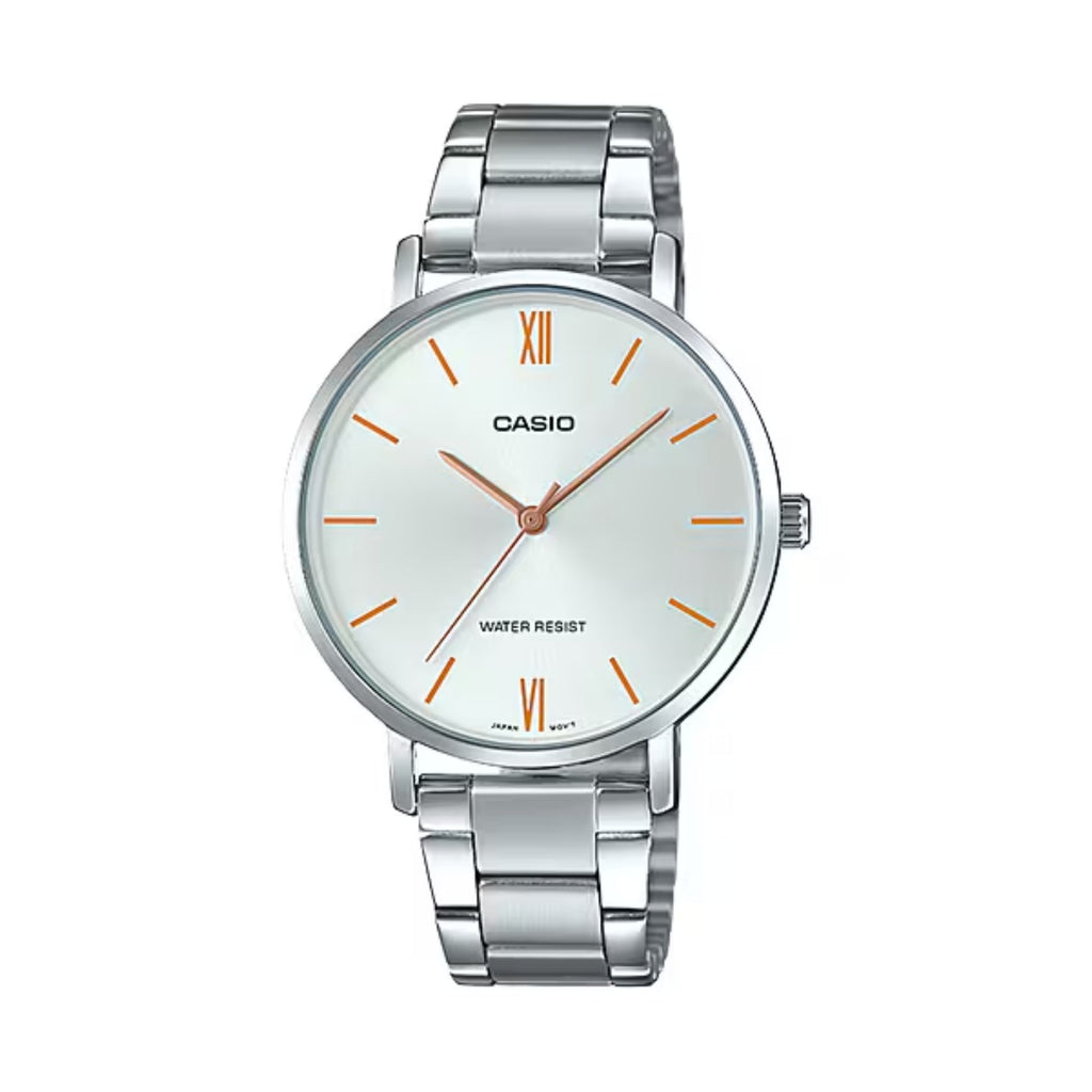 Casio Women’s Silver Bracelet Analog Watch - LTP-VT01D-7BUDF