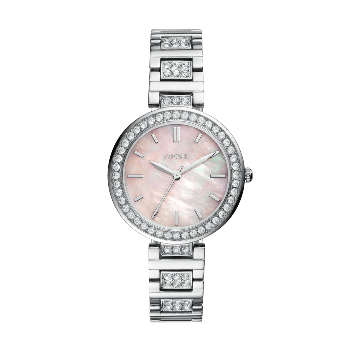 Fossil Women's Karli 32mm Three-Hand, Silver-Tone Alloy Watch