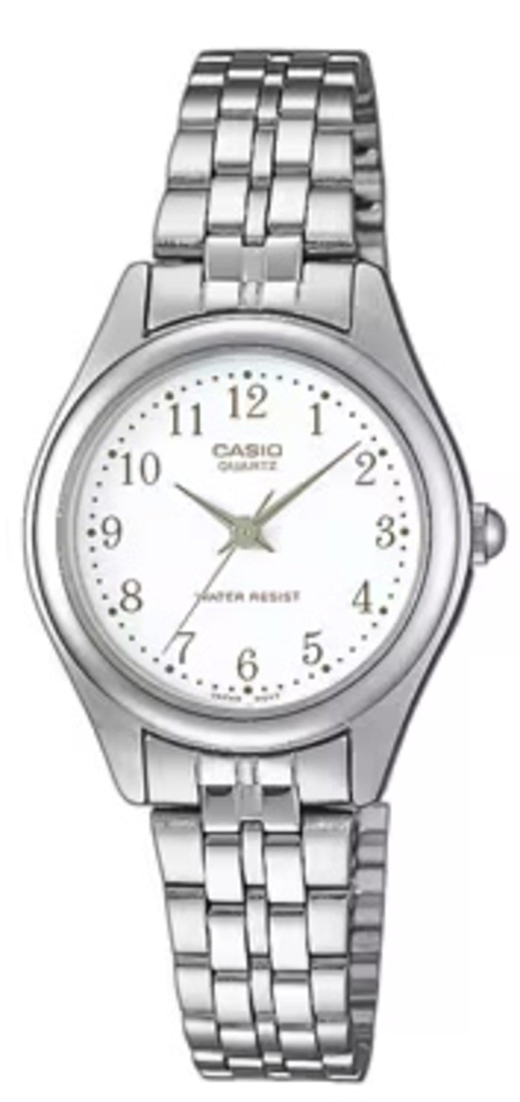 Casio Women’s Silver Stainless Steel Watch with White Dial - LTP-1129A-7B