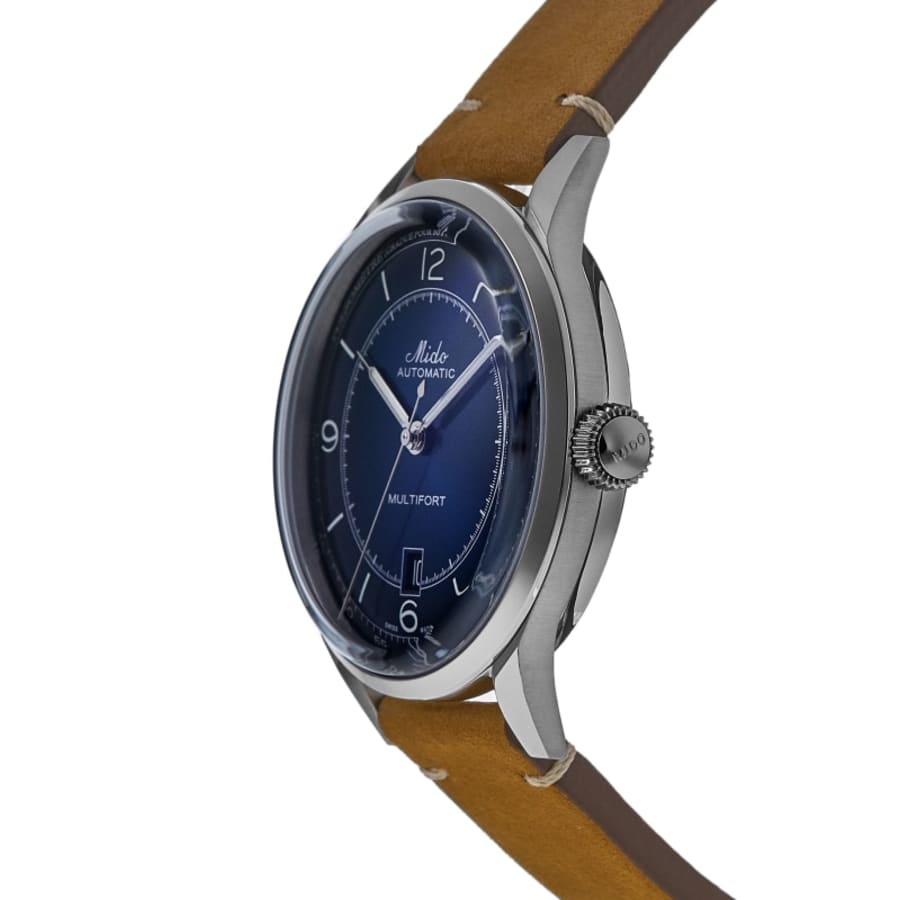 Mido Multifort Patrimony Blue Dial Leather Strap Men's Watch M040.407.16.040.00