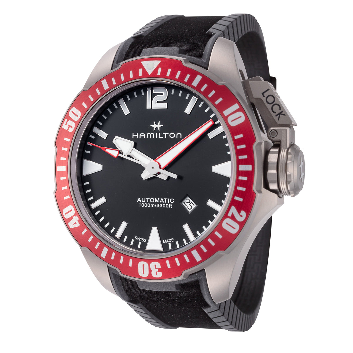 Hamilton Men's H77805335 Khaki Navy Frogman 46mm Automatic Watch