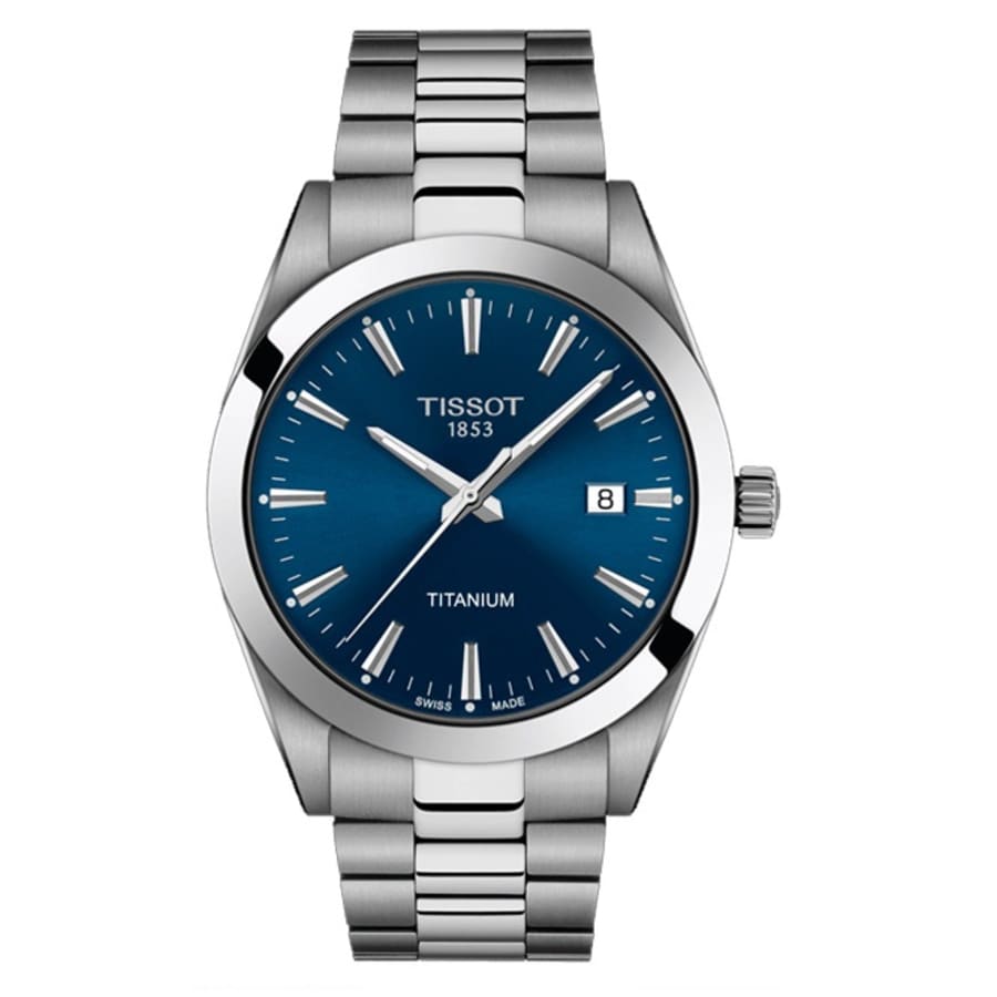 Tissot Gentleman Quartz Blue Dial Titanium Men's Watch T127.410.44.041.00