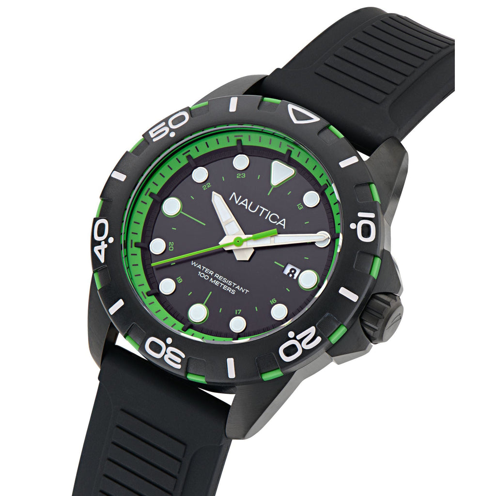 Nautica Mens Nsr Silicone Quartz Analog Watch