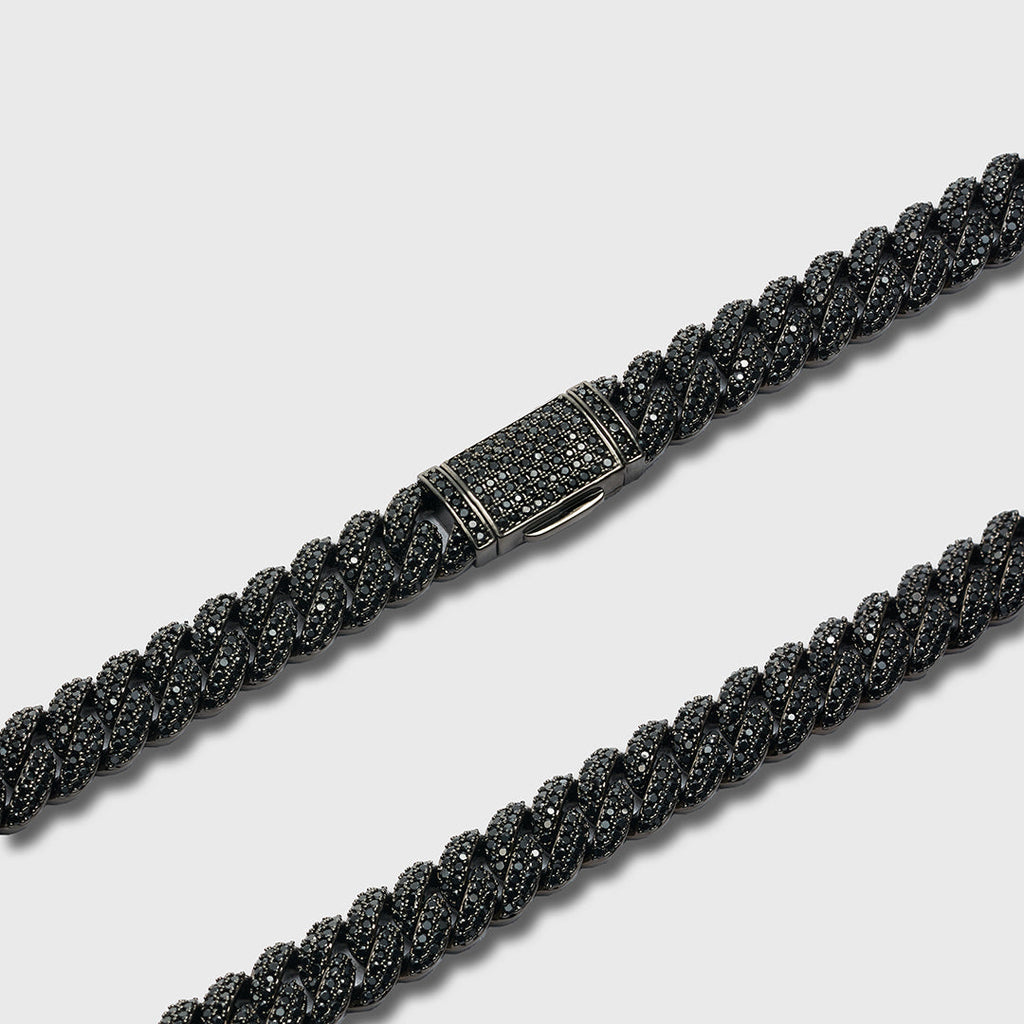 Iced Cuban Chain (Black) - 10mm