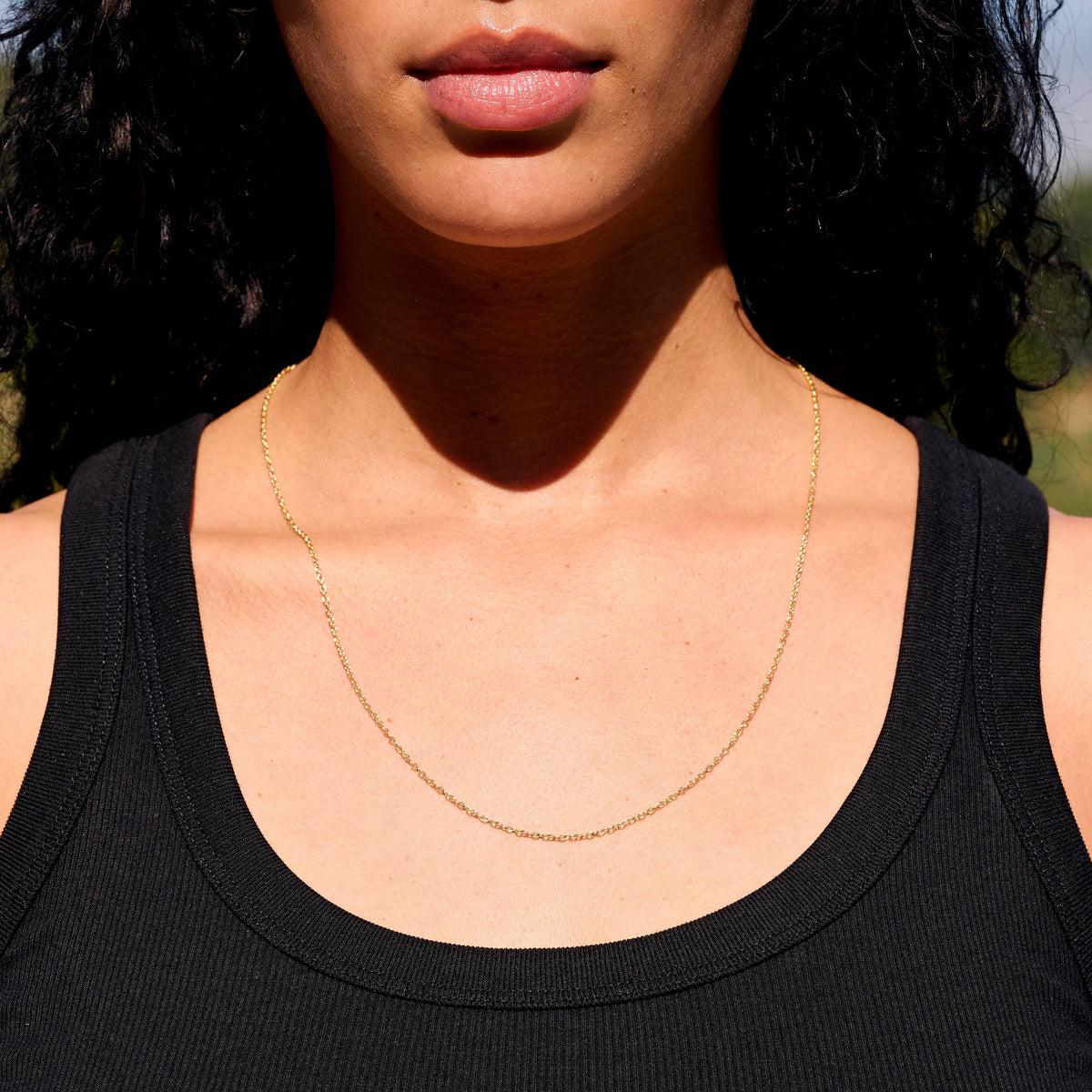 Cable Chain Necklace in Yellow Gold