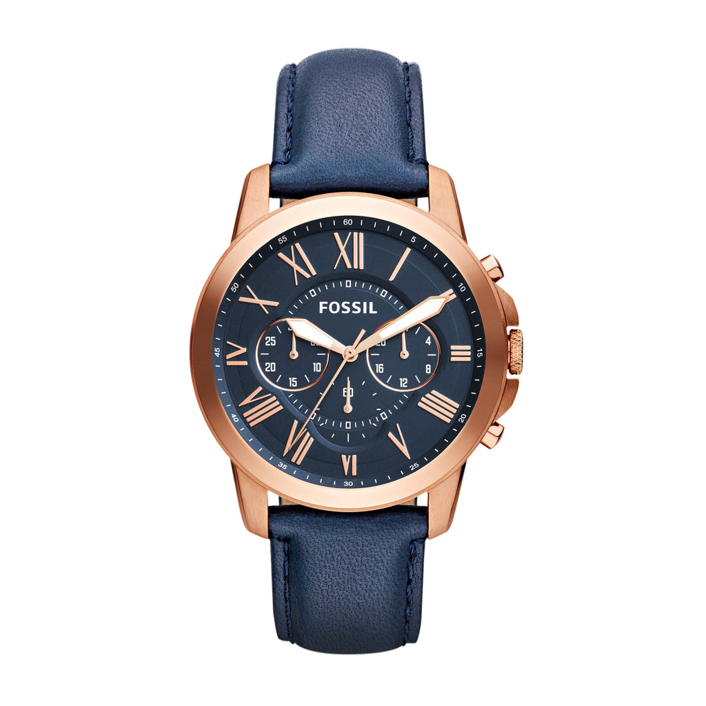 Fossil Men's Grant 44mm Chronograph, Rose Gold-Tone Stainless Steel Watch