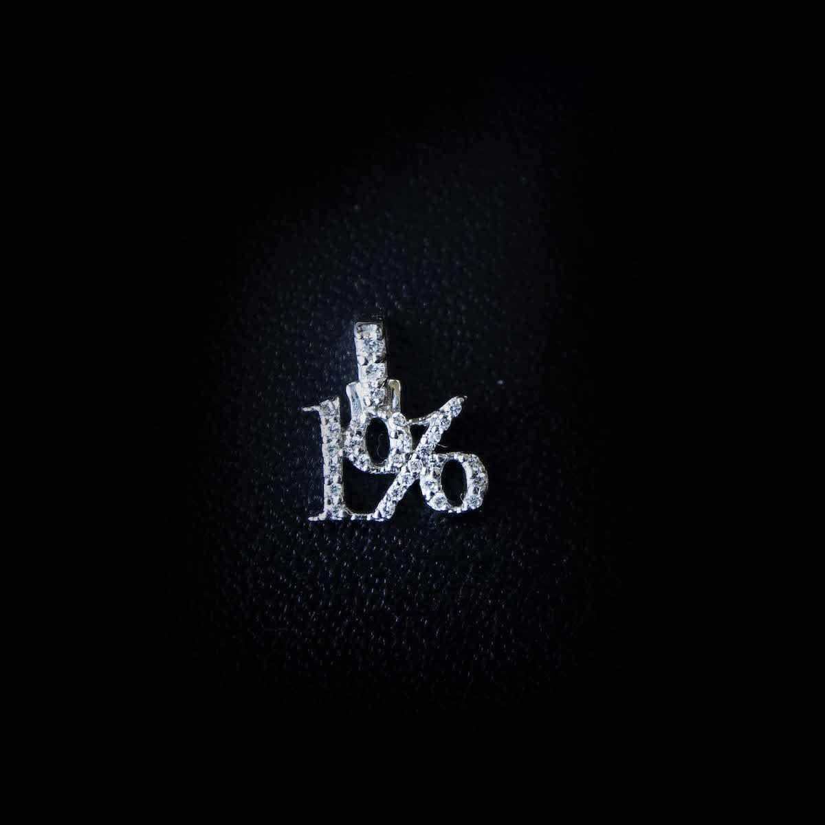 Solid Gold 1% Pendant in White Gold-VS Diamonds