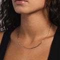 Solid Gold Figaro Link Necklace (3mm)