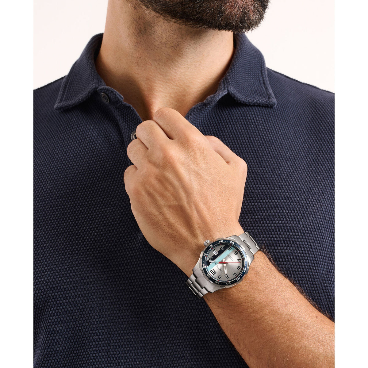 Nautica Nst Small 3-Hand Recycled Stainless Steel And Silicone Strap Watch Set