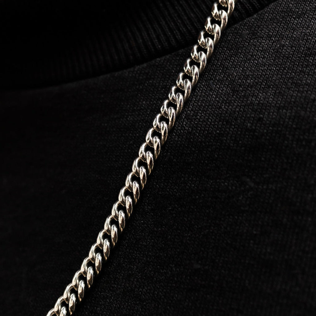 GLD Cuban Link Chain in White Gold - 5mm