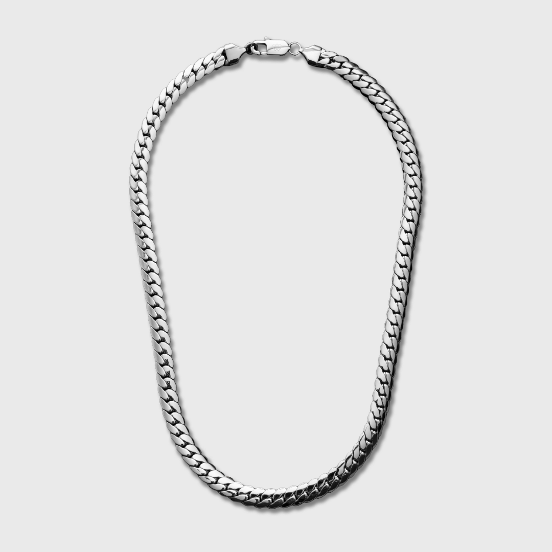 Miami Cuban Link Chain + Bracelet (Silver) - 8mm