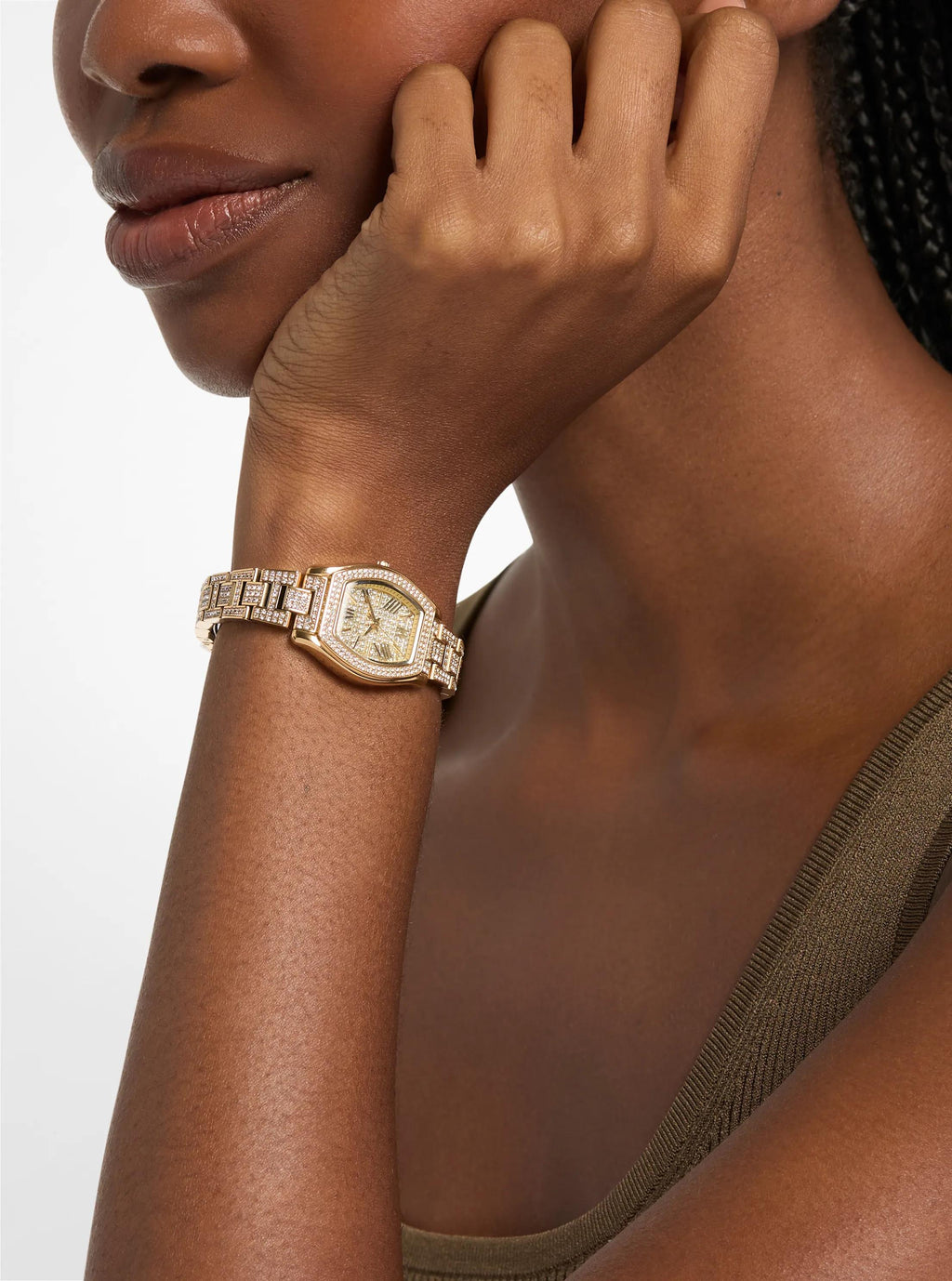 Petite Chelsea Pavé Gold-Tone Watch