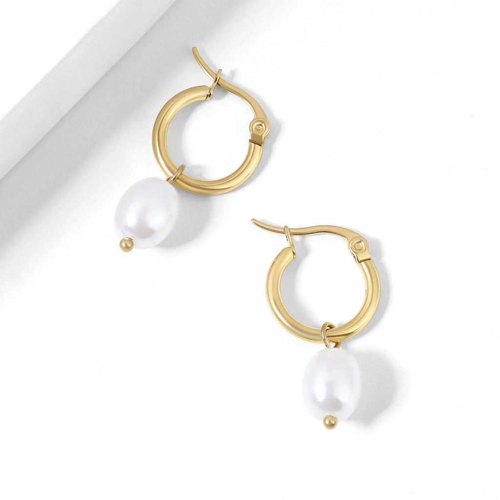 Freshwater Pearl Charm Earrings