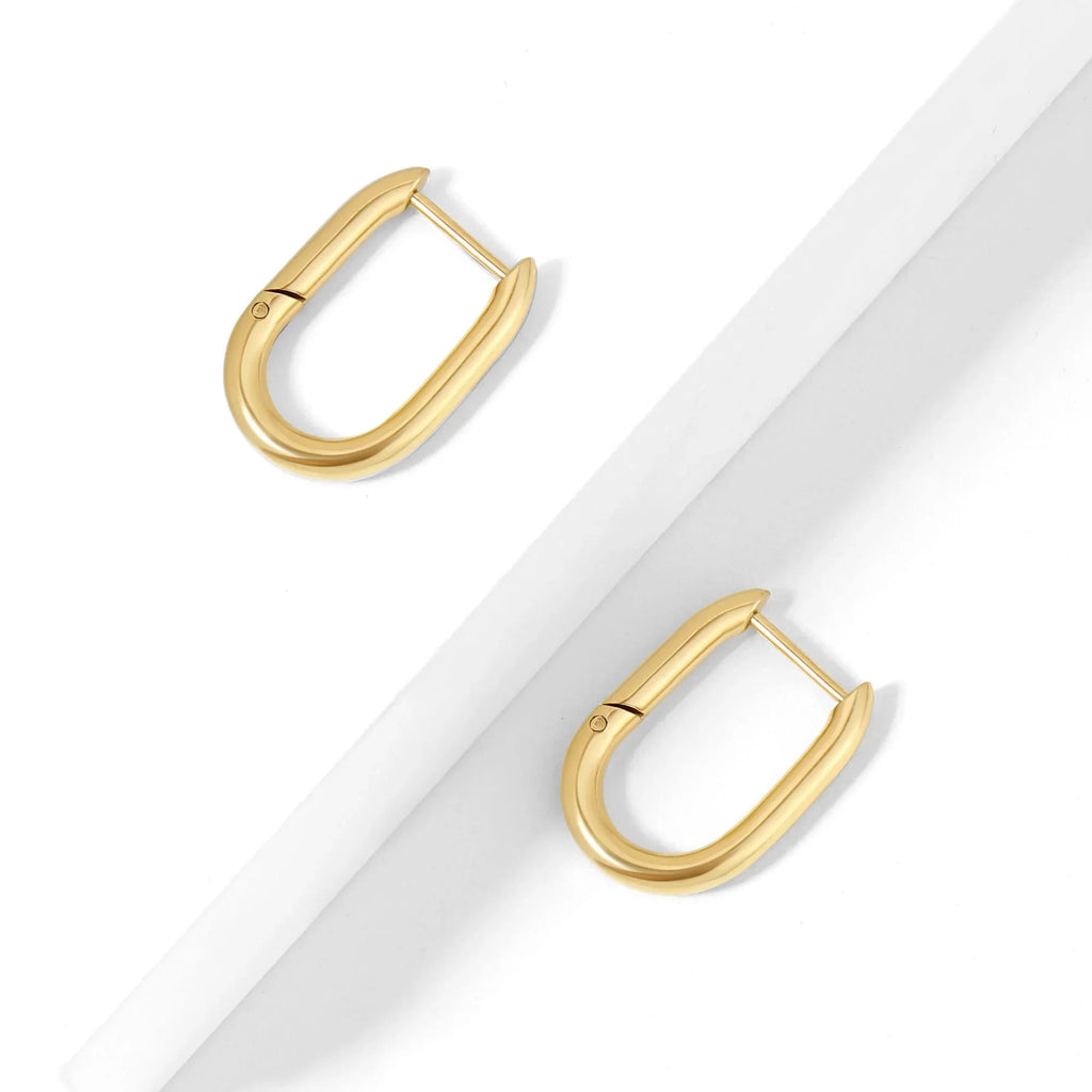 Paper Clip Hoop Earrings