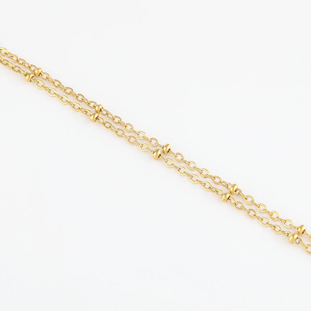Double Satellite Chain Bracelet