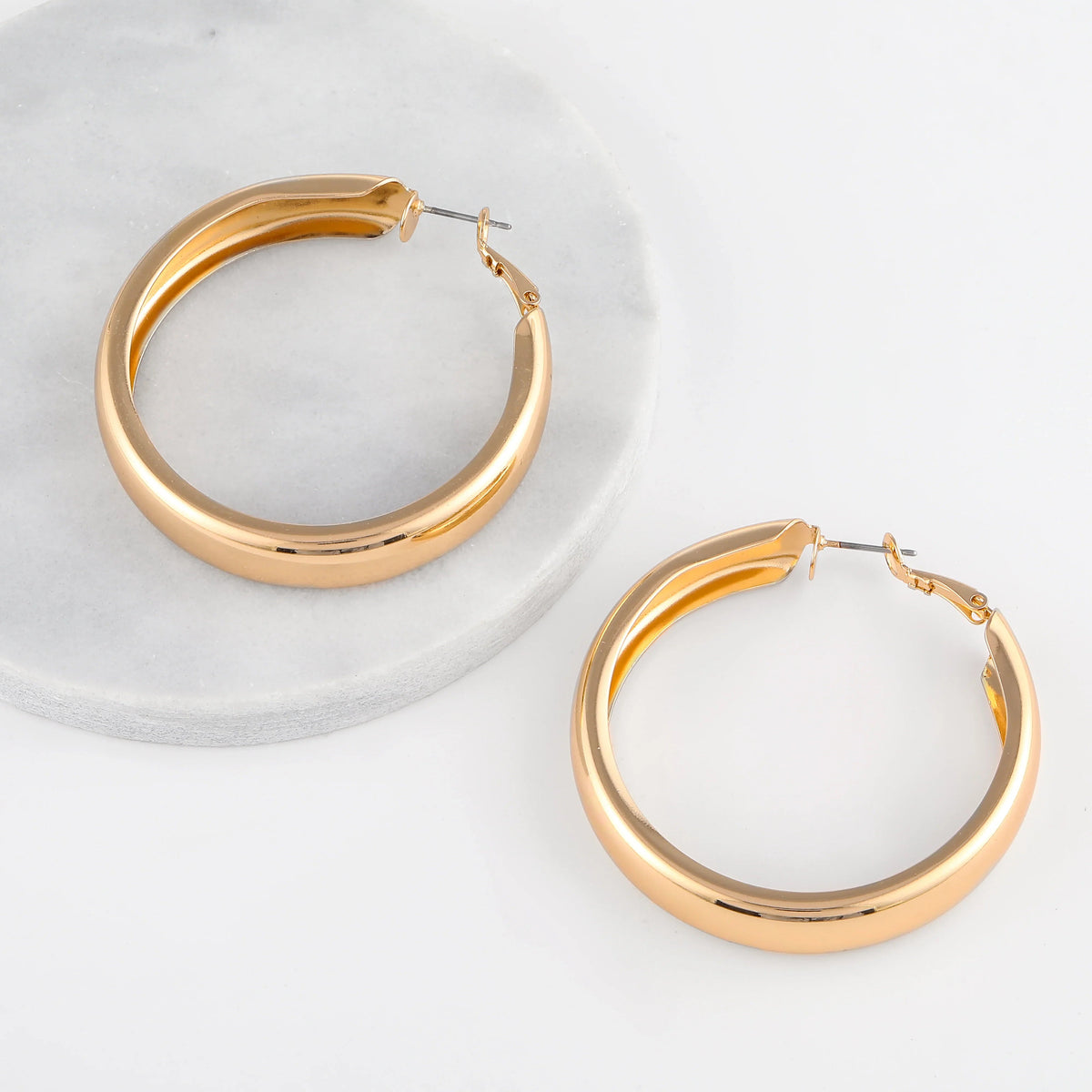 Chunky Hollow Hoop Earrings