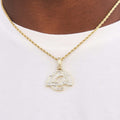 Los Angeles Rams Official NFL Micro Logo Pendant - Yellow Gold
