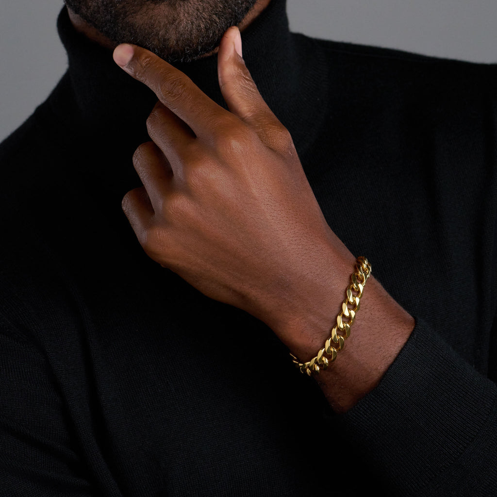 Cuban Link Bracelet (Gold) - 12mm