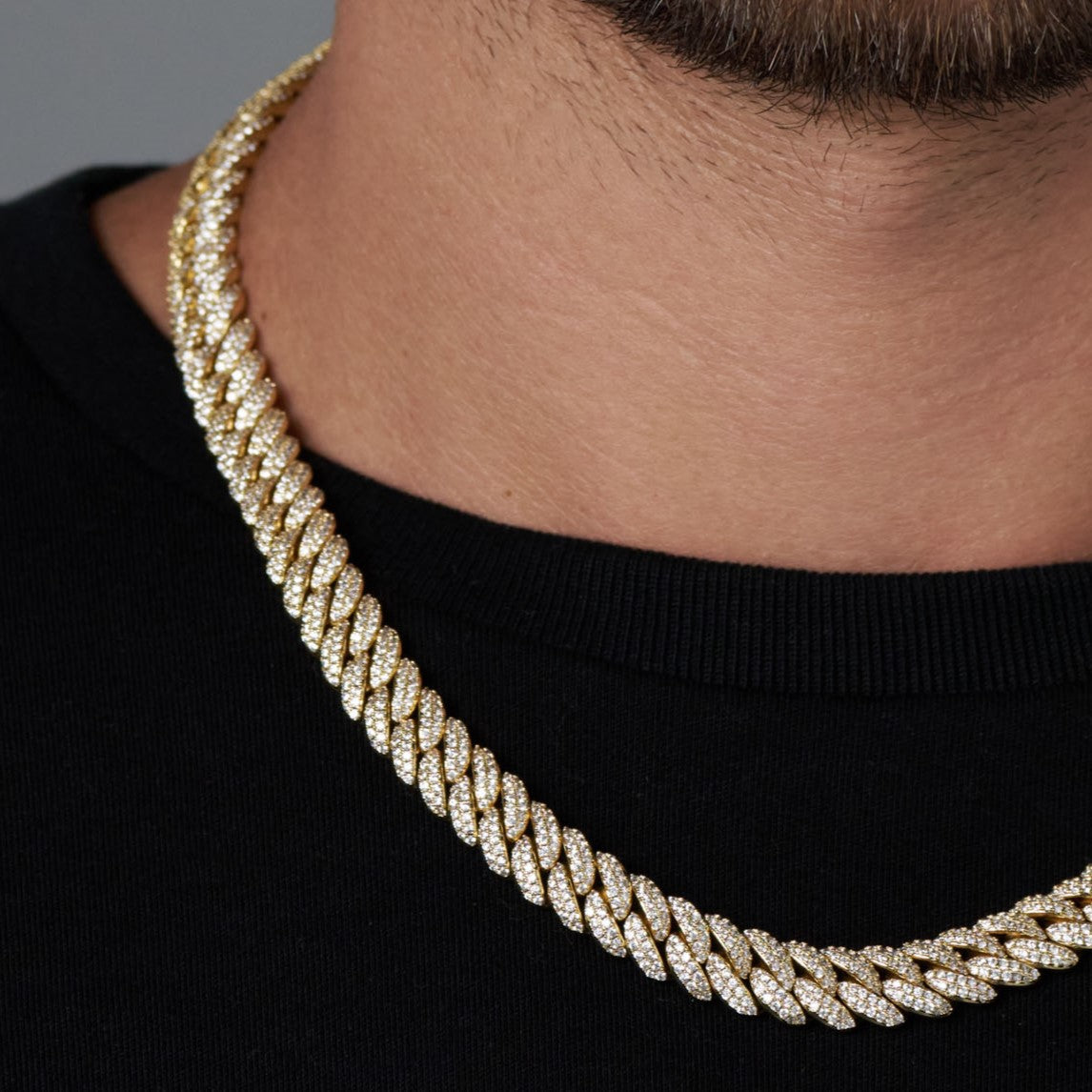 Iced Cuban Chain (Gold) - 12mm