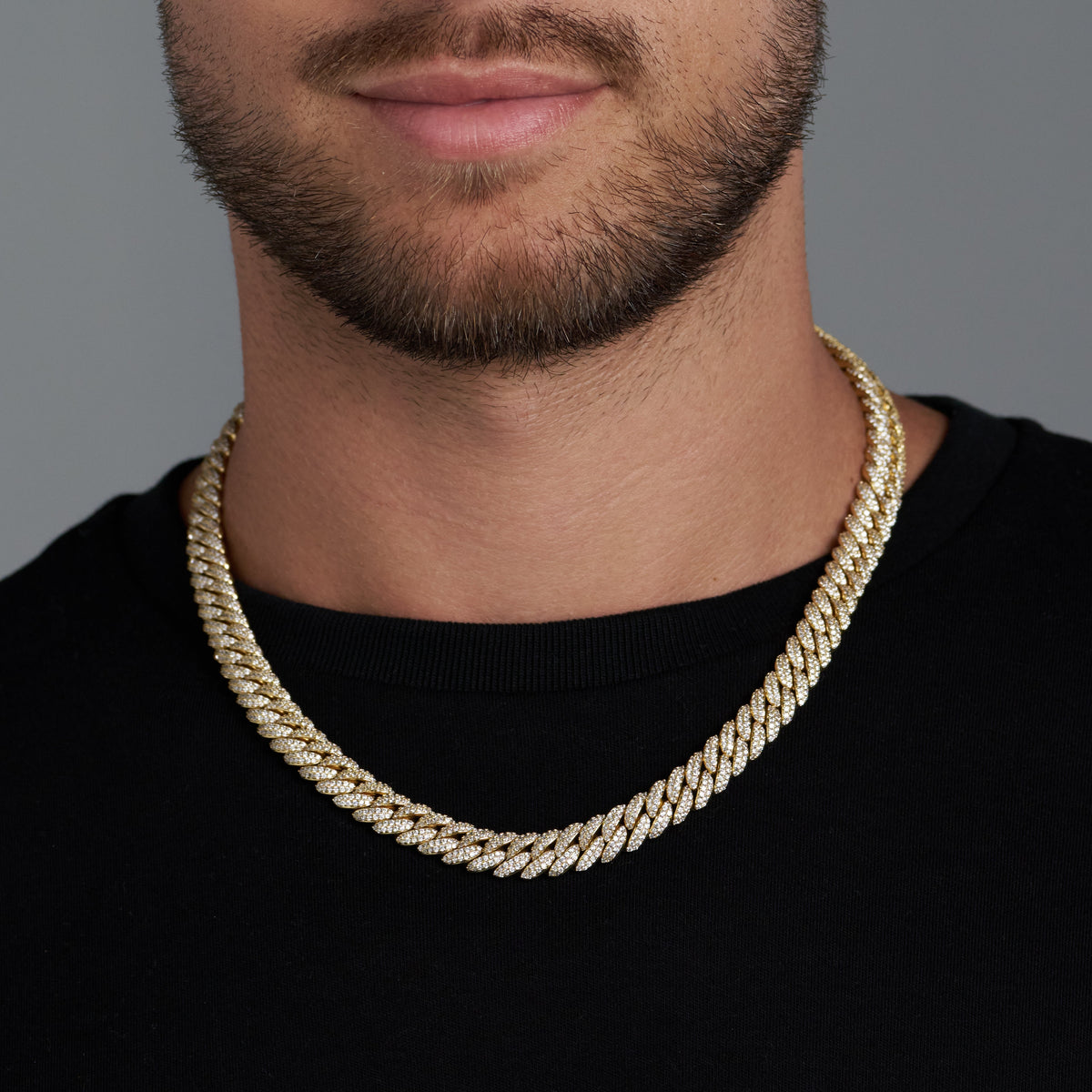 Iced Cuban Chain + Bracelet (Gold) - 10mm