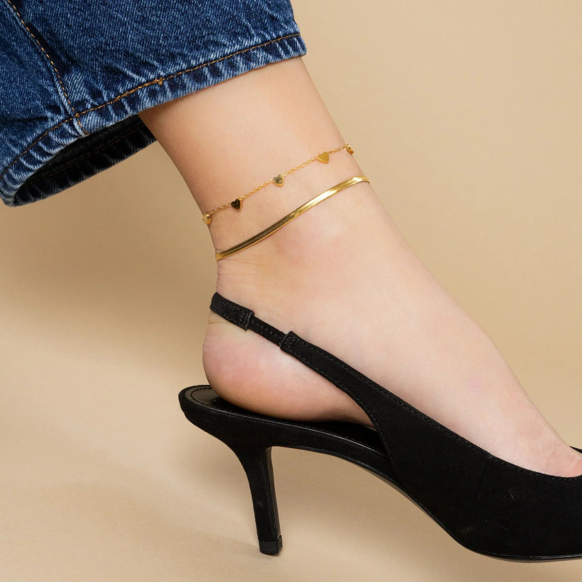 Herringbone Anklet - 3mm