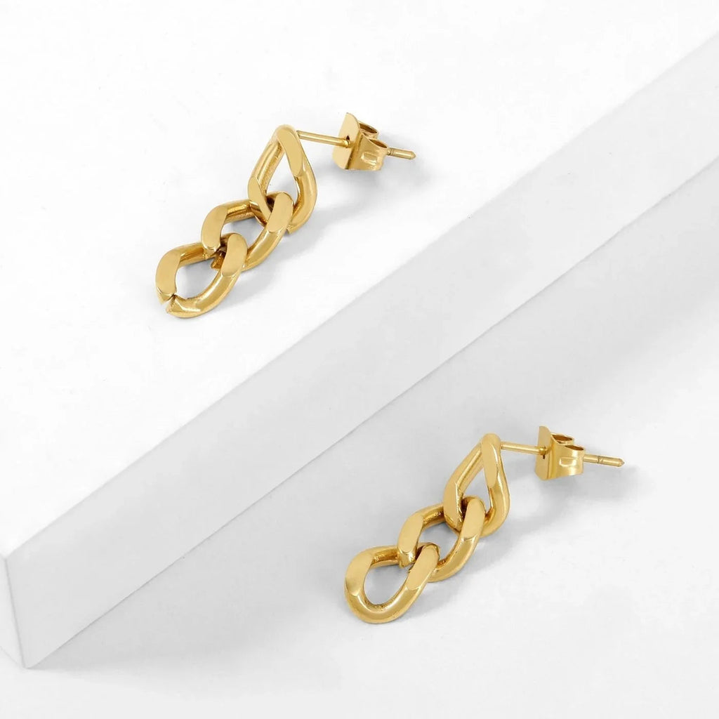 Cuban Link Drop Earrings
