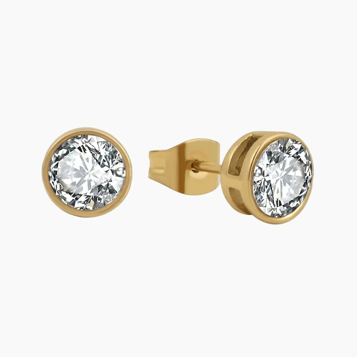 Bezel Stone Earrings