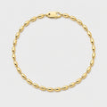 Women's Oval Bead Bracelet (Gold) - 2.5mm