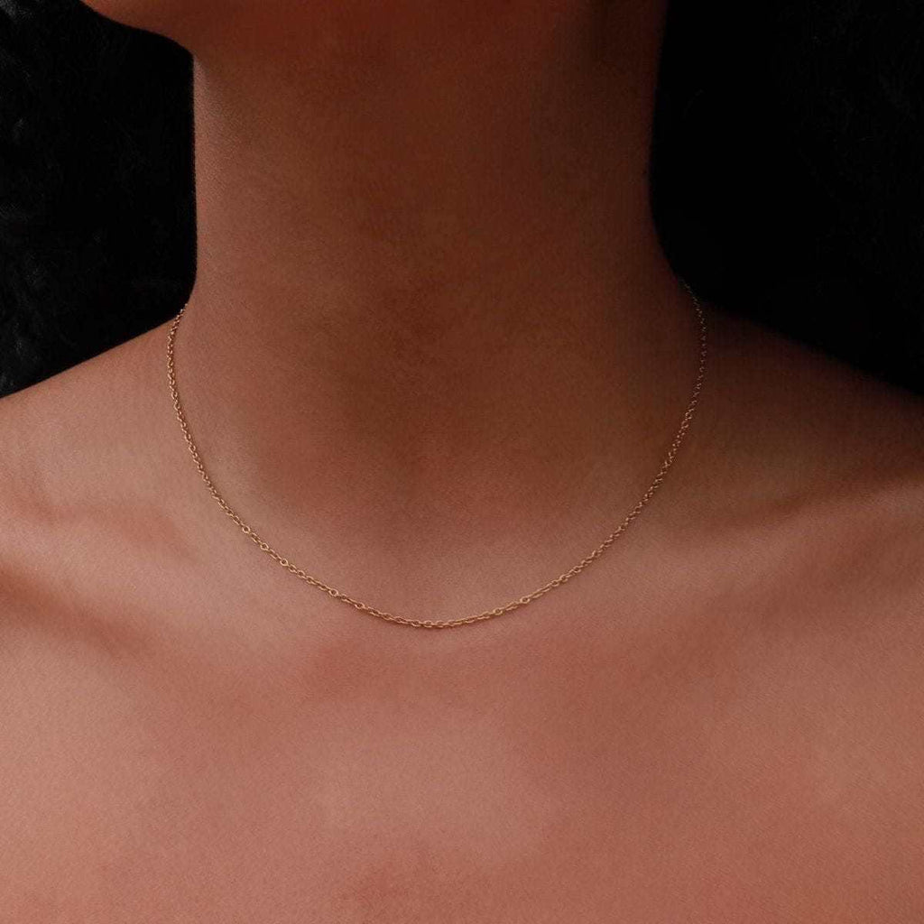 Solid Gold Cable Chain (1.5mm)