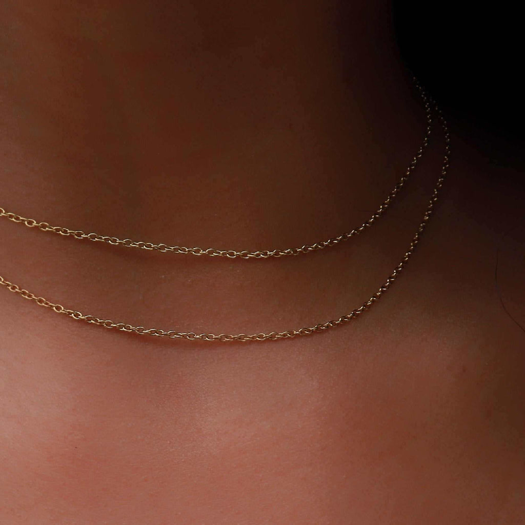 Solid Gold Cable Chain (1.5mm)