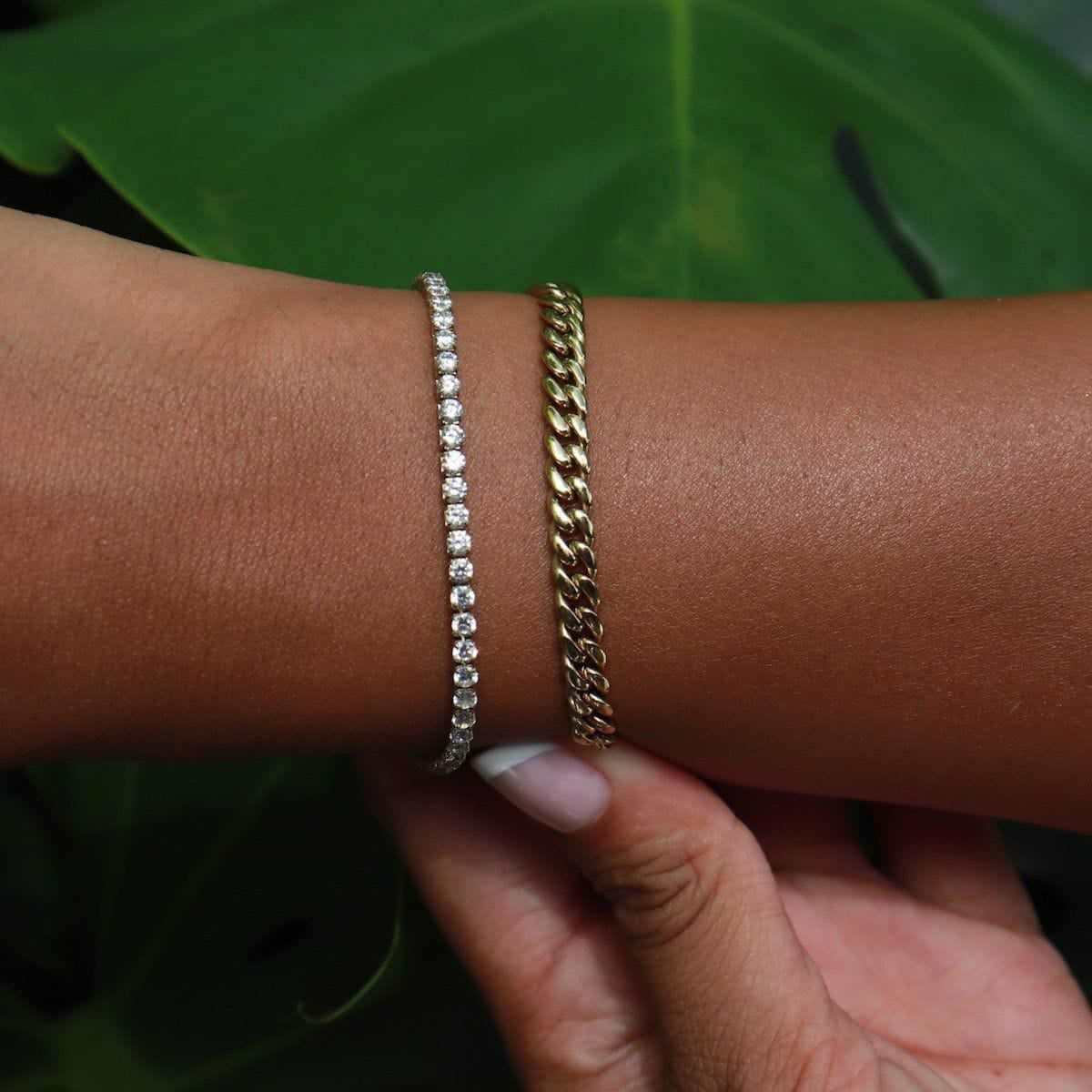 Solid Gold Cuban Bracelet 5mm in Yellow Gold