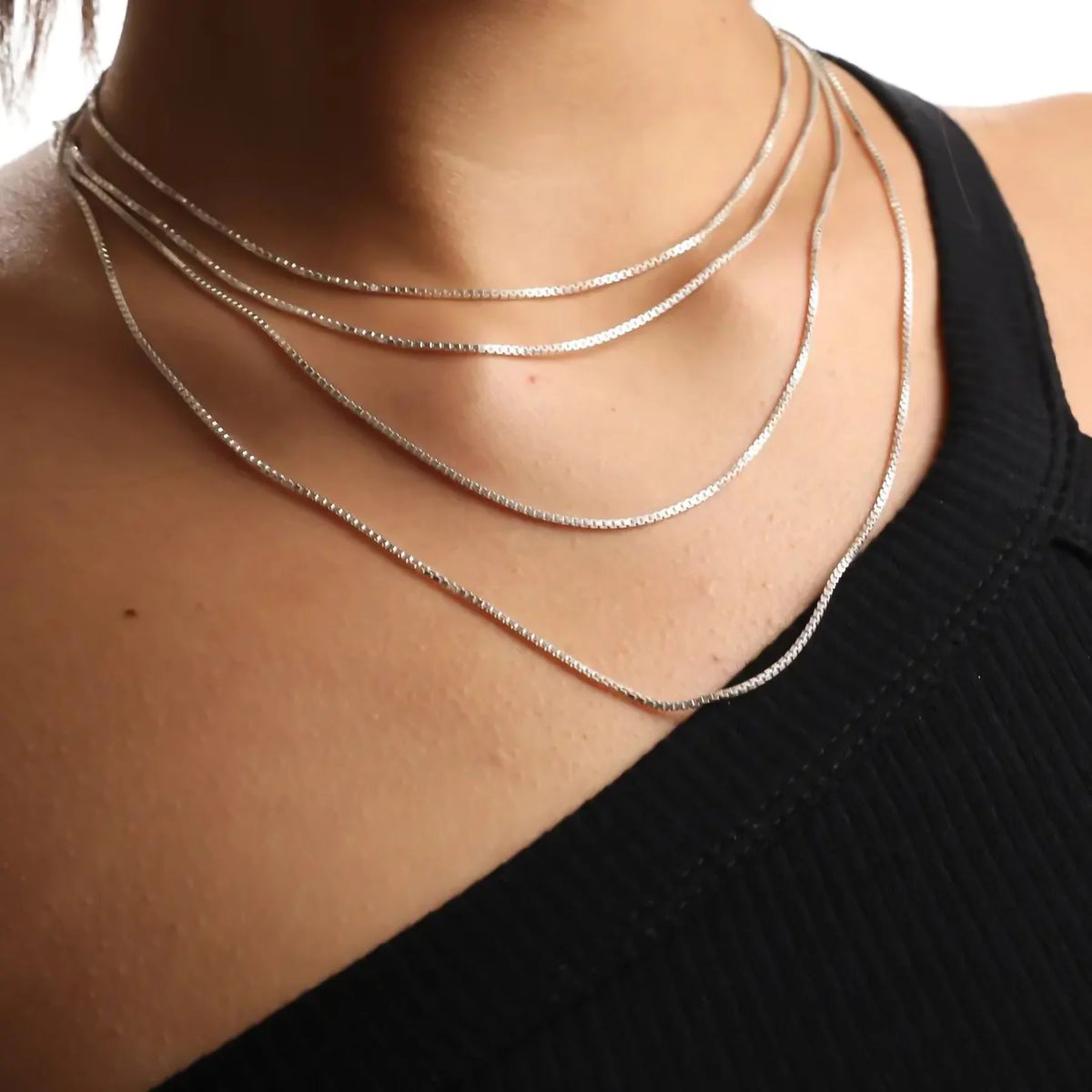 1.4MM STERLING SILVER BOX CHAINS