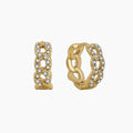 Iced Cuban Link Huggie Earrings