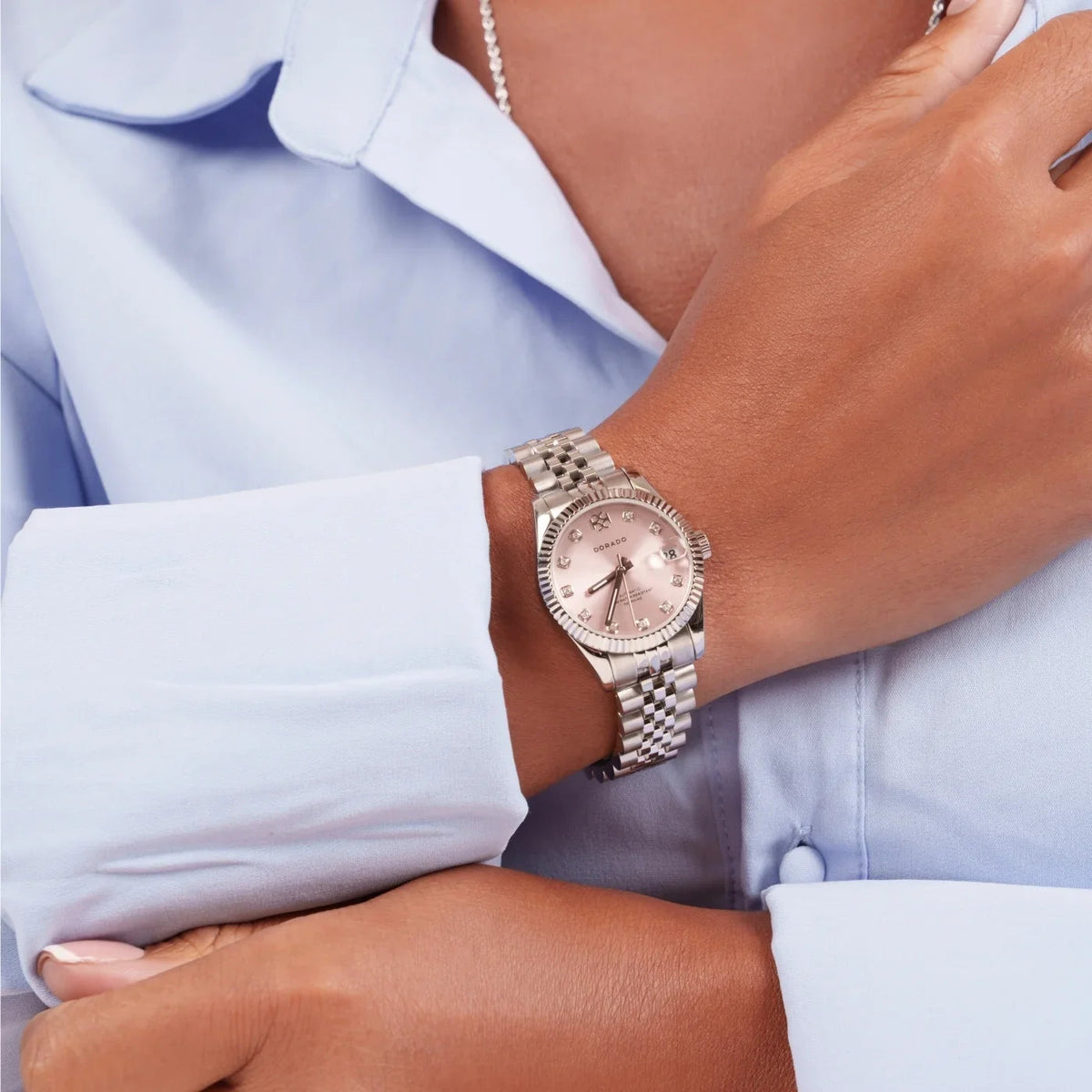 DORADO Silver Timeless Watch - Pink