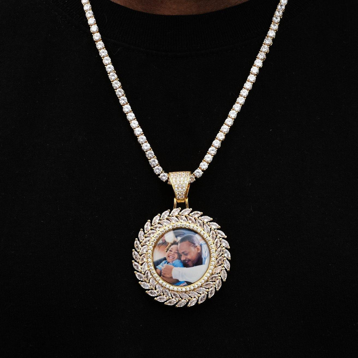 Large 3D Wheat Ear Custom Picture Pendant