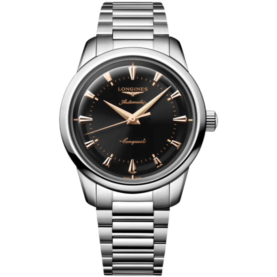 Longines Conquest Heritage Automatic Black Dial Stainless Steel Men's Watch L1.650.4.52.6