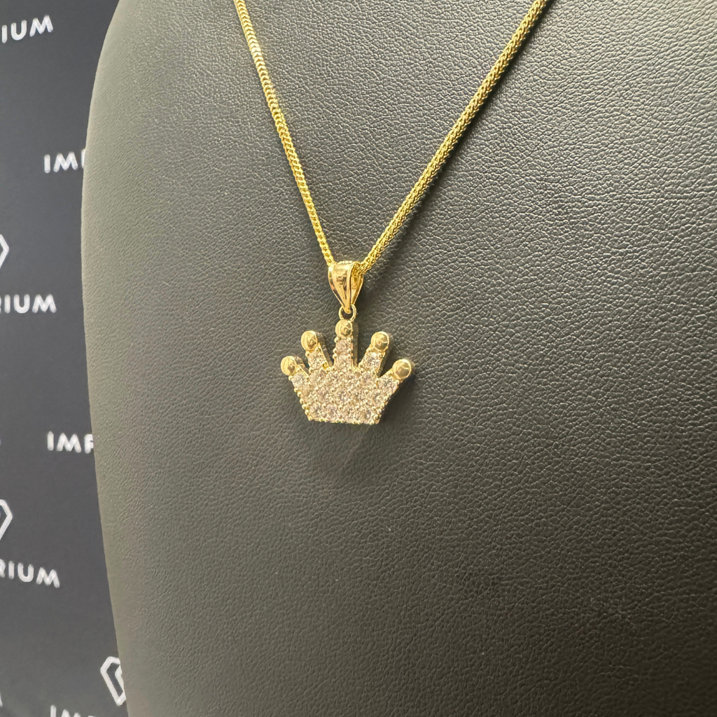 Solid Gold Crown Pendant