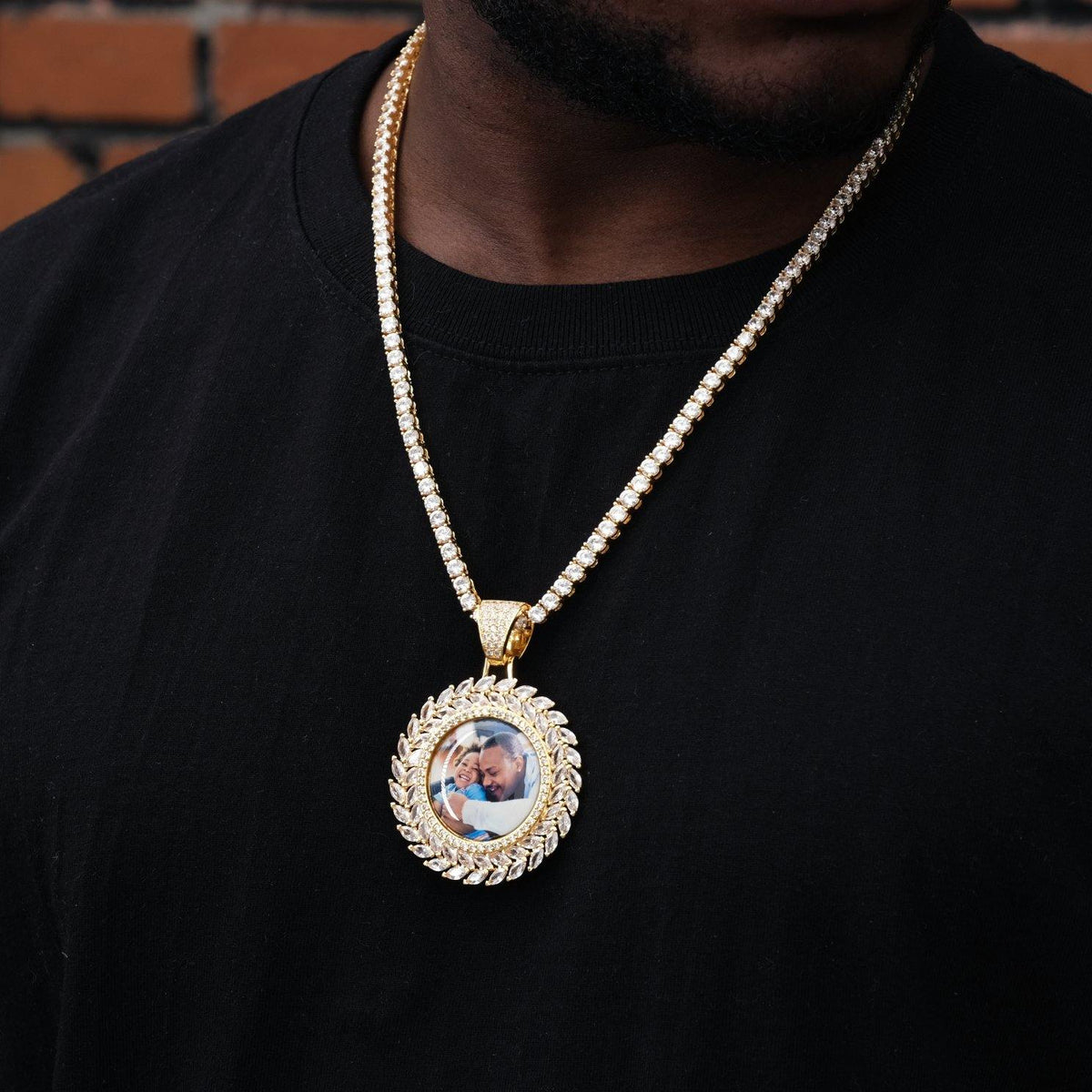 Large 3D Wheat Ear Custom Picture Pendant